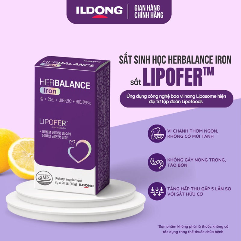 HerBalance Iron - Sắt Lipofer Thế Hệ Mới
