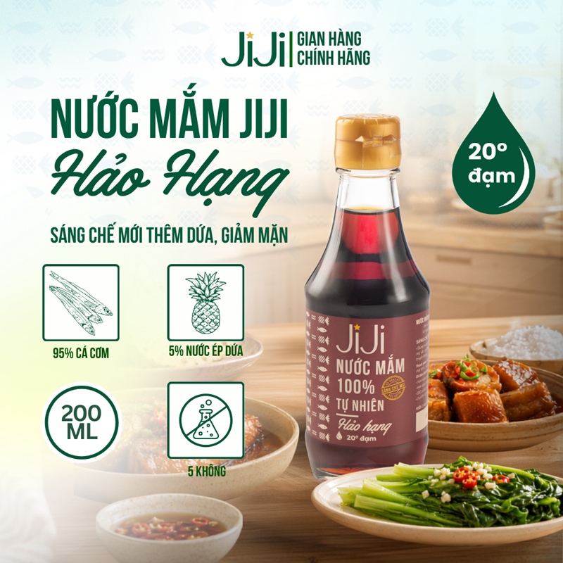 Nước mắm JiJi tự nhiên 20 độ đạm 200ml