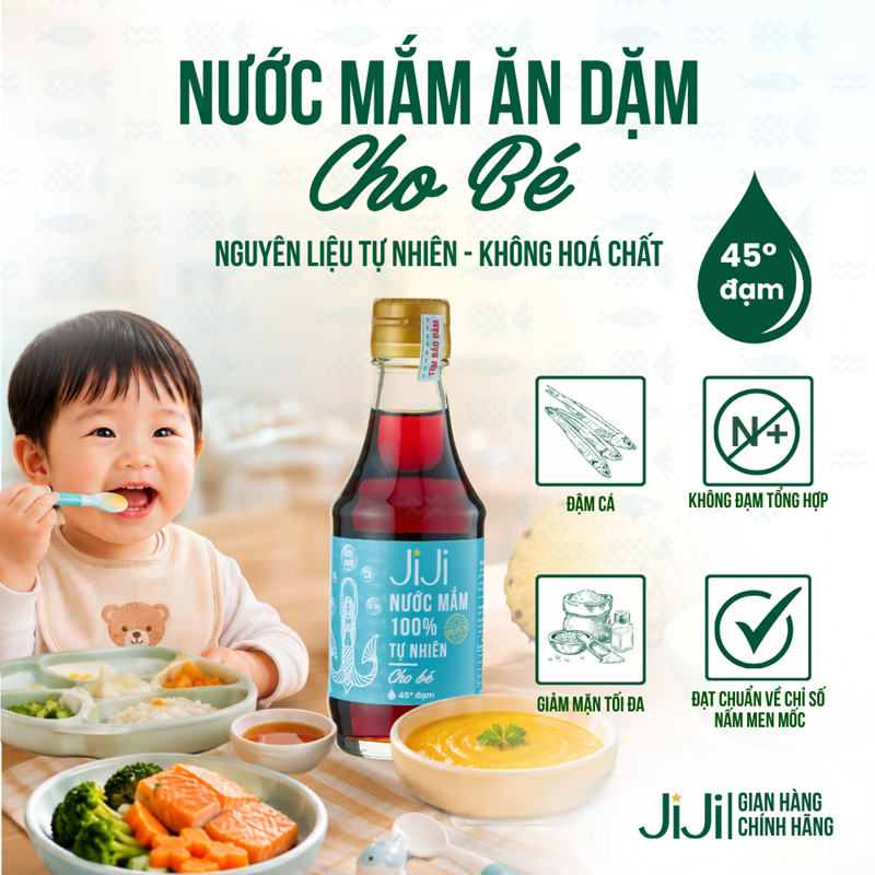 Nước mắm JiJi cho bé 45 độ đạm 200ml